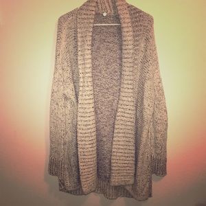 Long marbled cotton cardigan
